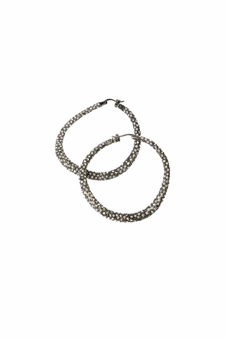 NEW VALENTINO GARAVANI women's shadow shine earrings in crystal